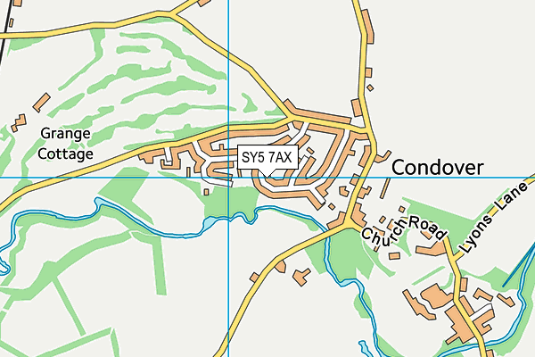 SY5 7AX map - OS VectorMap District (Ordnance Survey)