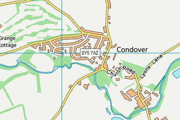SY5 7AZ map - OS VectorMap District (Ordnance Survey)