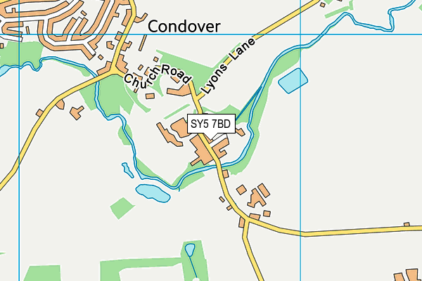 SY5 7BD map - OS VectorMap District (Ordnance Survey)