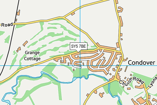 SY5 7BE map - OS VectorMap District (Ordnance Survey)