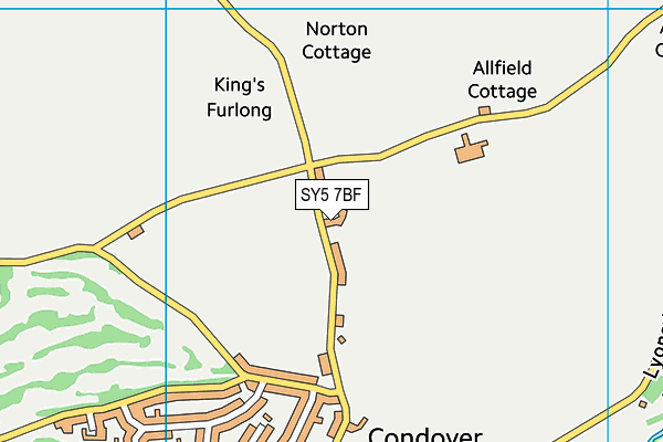 SY5 7BF map - OS VectorMap District (Ordnance Survey)