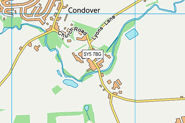 SY5 7BG map - OS VectorMap District (Ordnance Survey)