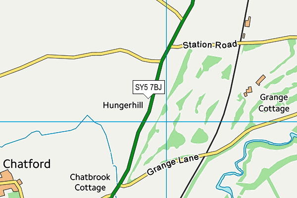 SY5 7BJ map - OS VectorMap District (Ordnance Survey)