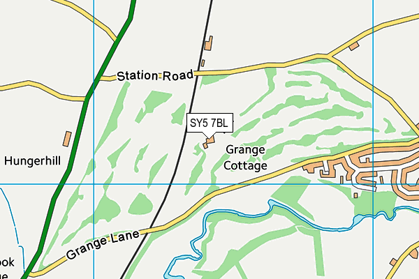 Shrewsbury Golf Club map (SY5 7BL) - OS VectorMap District (Ordnance Survey)