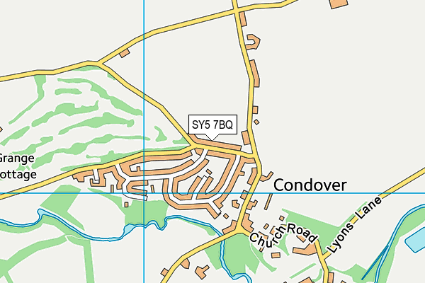 Condover Sports Ground map (SY5 7BQ) - OS VectorMap District (Ordnance Survey)