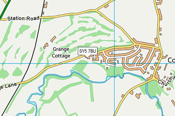 SY5 7BU map - OS VectorMap District (Ordnance Survey)