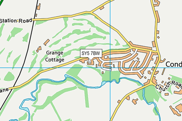 SY5 7BW map - OS VectorMap District (Ordnance Survey)