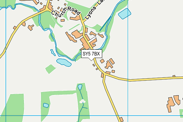 SY5 7BX map - OS VectorMap District (Ordnance Survey)