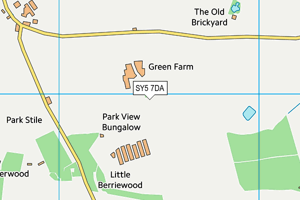 SY5 7DA map - OS VectorMap District (Ordnance Survey)