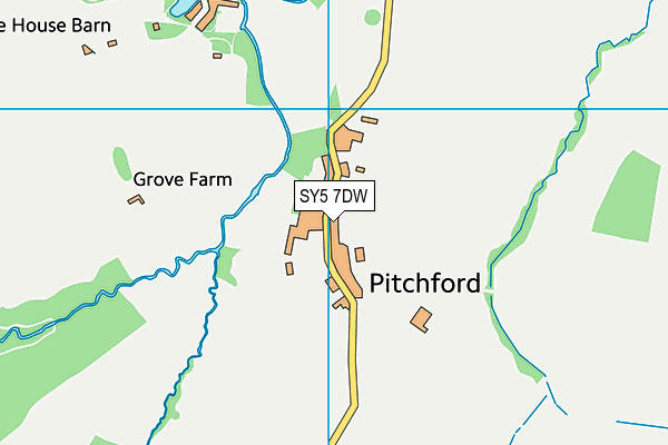 SY5 7DW map - OS VectorMap District (Ordnance Survey)