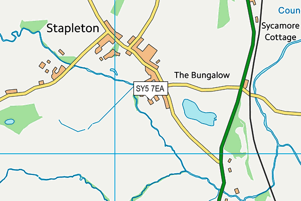 SY5 7EA map - OS VectorMap District (Ordnance Survey)