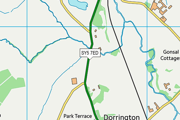 SY5 7ED map - OS VectorMap District (Ordnance Survey)