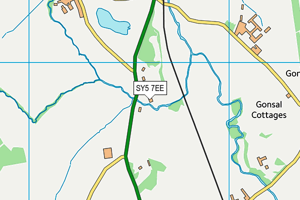 SY5 7EE map - OS VectorMap District (Ordnance Survey)