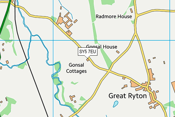 SY5 7EU map - OS VectorMap District (Ordnance Survey)