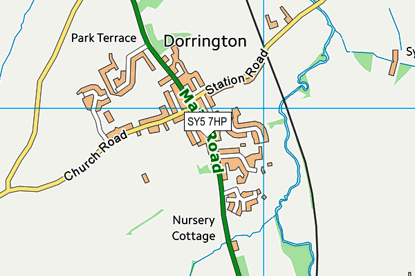 SY5 7HP map - OS VectorMap District (Ordnance Survey)