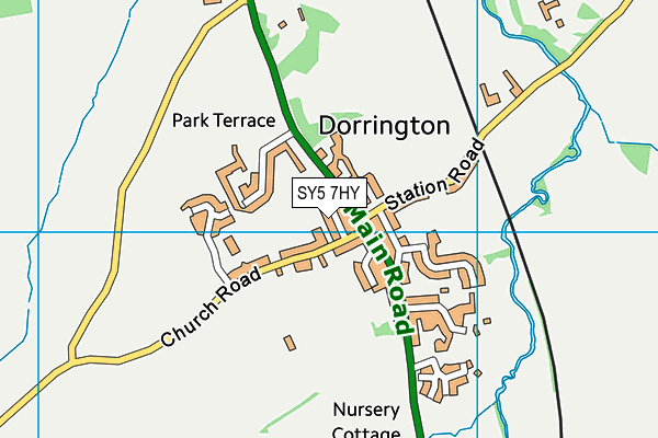 SY5 7HY map - OS VectorMap District (Ordnance Survey)