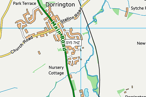 SY5 7HZ map - OS VectorMap District (Ordnance Survey)