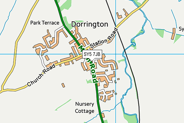 SY5 7JB map - OS VectorMap District (Ordnance Survey)