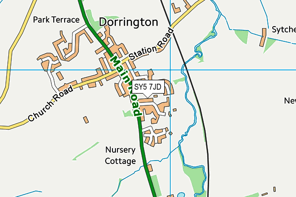 SY5 7JD map - OS VectorMap District (Ordnance Survey)