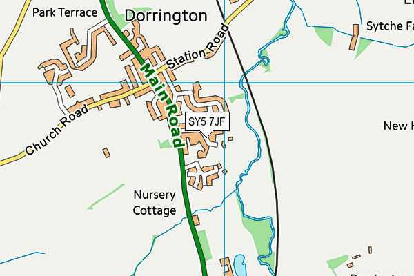 SY5 7JF map - OS VectorMap District (Ordnance Survey)