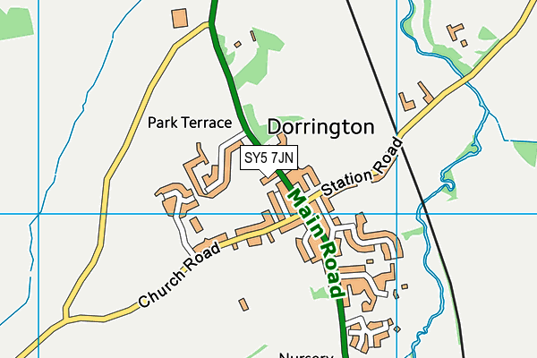 SY5 7JN map - OS VectorMap District (Ordnance Survey)