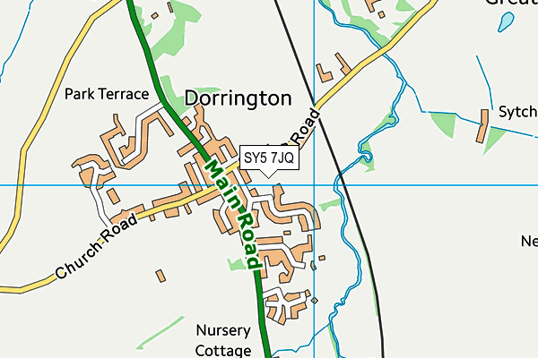 SY5 7JQ map - OS VectorMap District (Ordnance Survey)