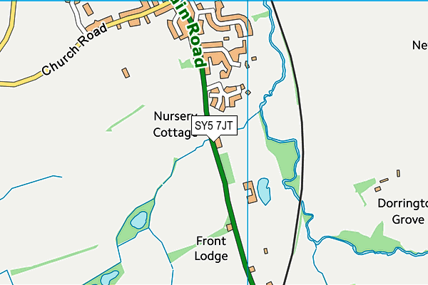 SY5 7JT map - OS VectorMap District (Ordnance Survey)