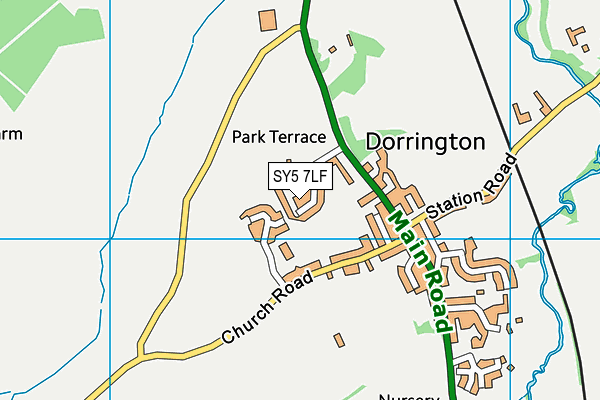 SY5 7LF map - OS VectorMap District (Ordnance Survey)