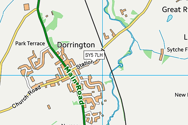 SY5 7LH map - OS VectorMap District (Ordnance Survey)