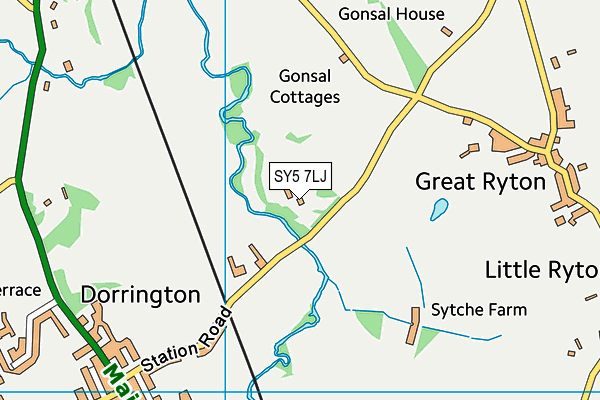 SY5 7LJ map - OS VectorMap District (Ordnance Survey)