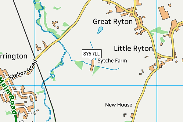 SY5 7LL map - OS VectorMap District (Ordnance Survey)