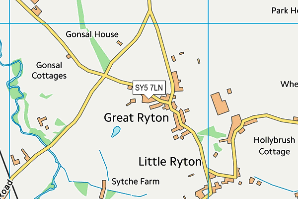 SY5 7LN map - OS VectorMap District (Ordnance Survey)