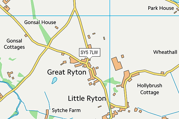 SY5 7LW map - OS VectorMap District (Ordnance Survey)