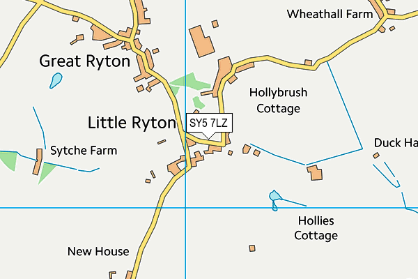 SY5 7LZ map - OS VectorMap District (Ordnance Survey)