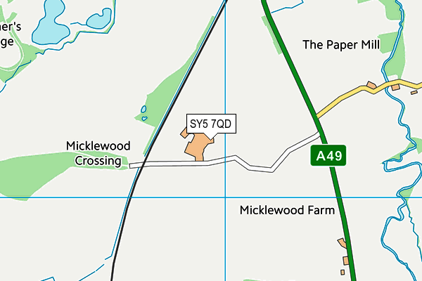 SY5 7QD map - OS VectorMap District (Ordnance Survey)