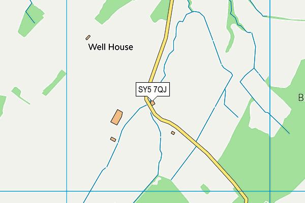 SY5 7QJ map - OS VectorMap District (Ordnance Survey)