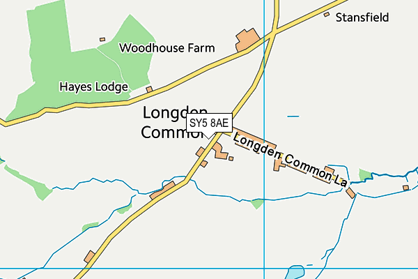 SY5 8AE map - OS VectorMap District (Ordnance Survey)