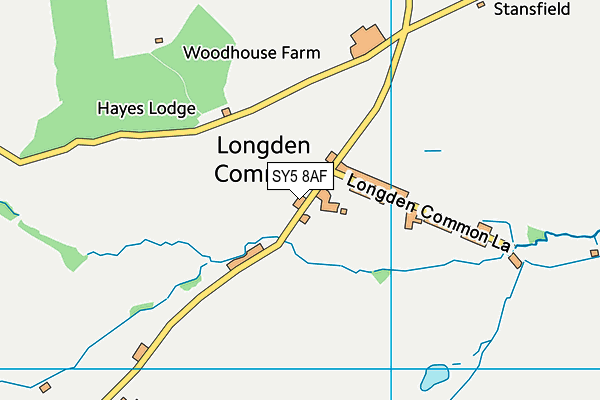 SY5 8AF map - OS VectorMap District (Ordnance Survey)