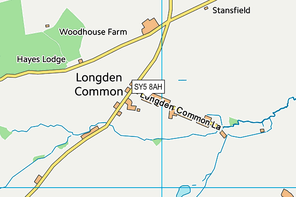 SY5 8AH map - OS VectorMap District (Ordnance Survey)