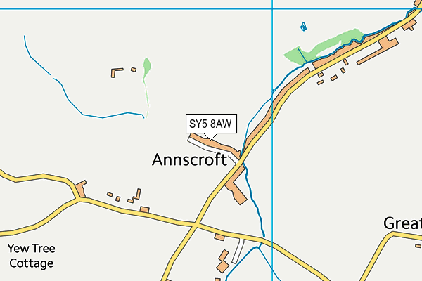 SY5 8AW map - OS VectorMap District (Ordnance Survey)