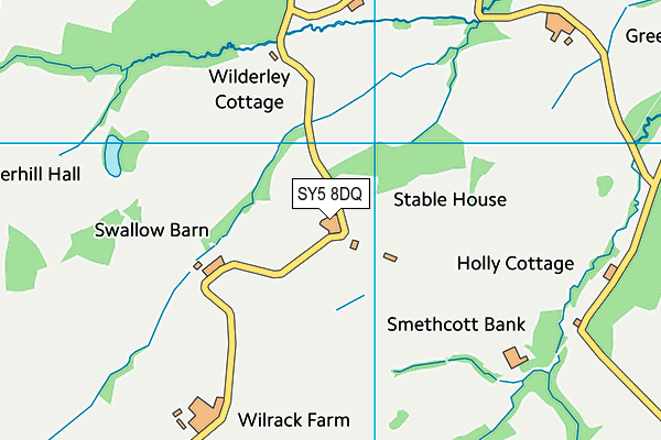 SY5 8DQ map - OS VectorMap District (Ordnance Survey)