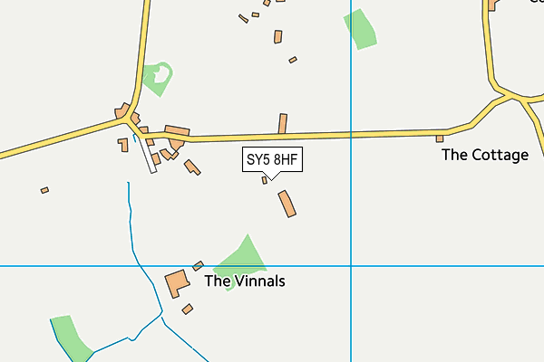 SY5 8HF map - OS VectorMap District (Ordnance Survey)