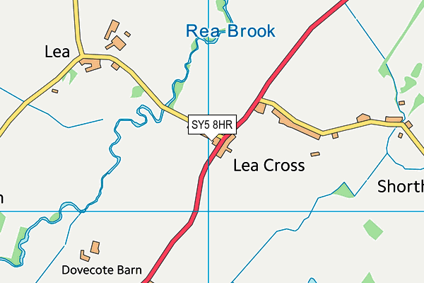 Lea Cross Pitches  map (SY5 8HR) - OS VectorMap District (Ordnance Survey)