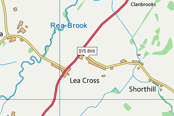 SY5 8HX map - OS VectorMap District (Ordnance Survey)