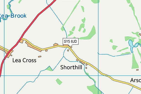 SY5 8JD map - OS VectorMap District (Ordnance Survey)