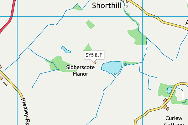 SY5 8JF map - OS VectorMap District (Ordnance Survey)