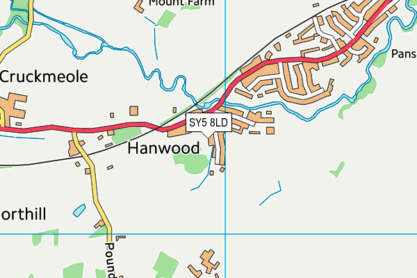 SY5 8LD map - OS VectorMap District (Ordnance Survey)