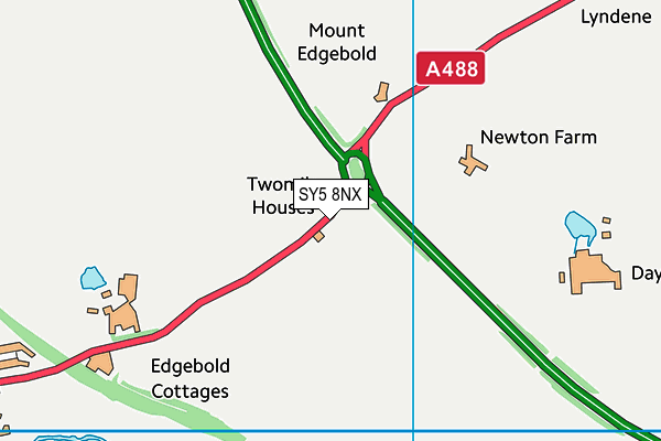 SY5 8NX map - OS VectorMap District (Ordnance Survey)