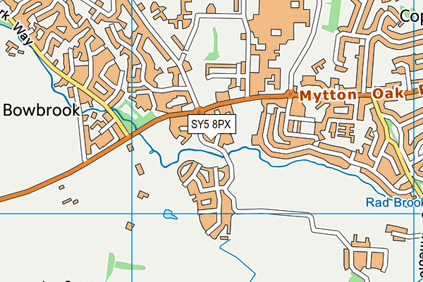 SY5 8PX map - OS VectorMap District (Ordnance Survey)
