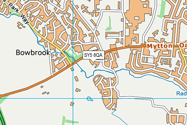 SY5 8QA map - OS VectorMap District (Ordnance Survey)